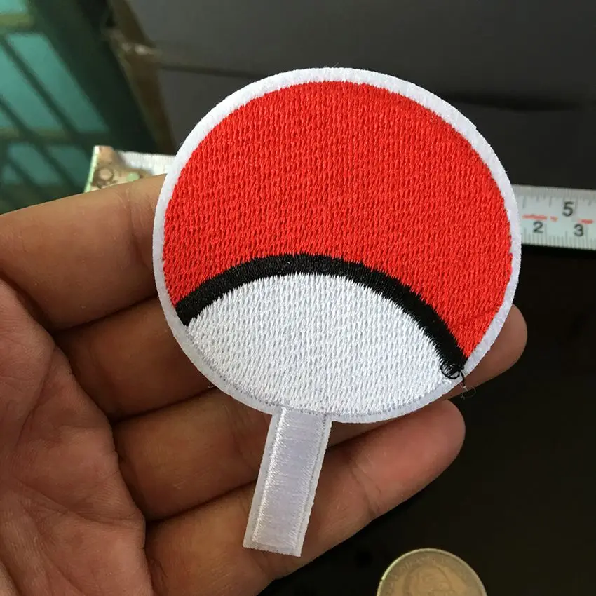 1 шт. Наруто Учиха круговой красный вентилятор аниме утюг на патч для ткани мультфильм нашивки одежды Аппликации DIY хиппи аксессуар