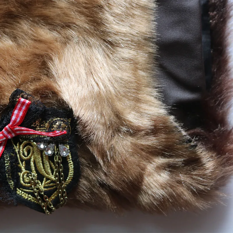 Осень 2017 г. и зимой дамы высокое качество меховой жилет куртка Повседневное