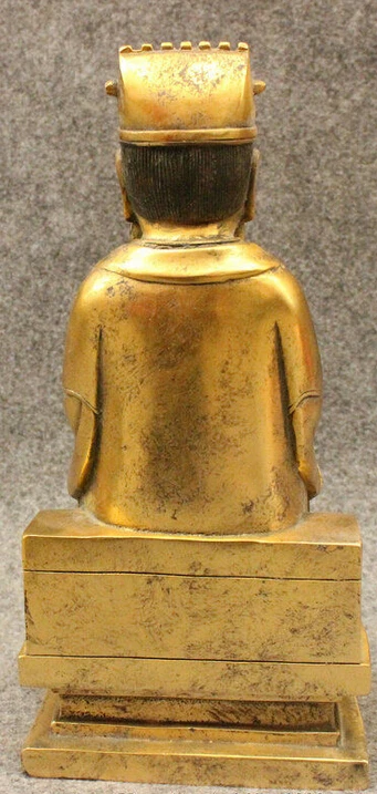 10 Folk Chinese Bronze Gilt Collect Taoism Deity Heaven Jade Emperor King Statue | Statues &amp Sculptures