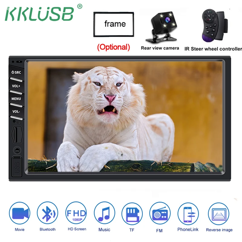 HD 7 &quotАвторадио 2 din автомобильный аудио Кош рекордер сенсорный экран MirrorLink Android MP5