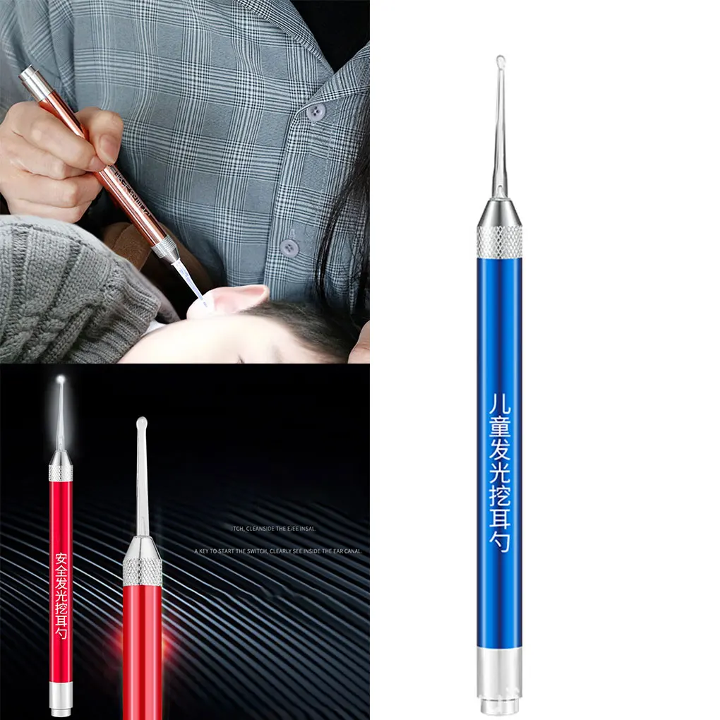 Ear care USB Rechargeable LED Light Ear Spoon Children Adult Ear Wax Cleaning Remover Electric Earwax Cleaner
