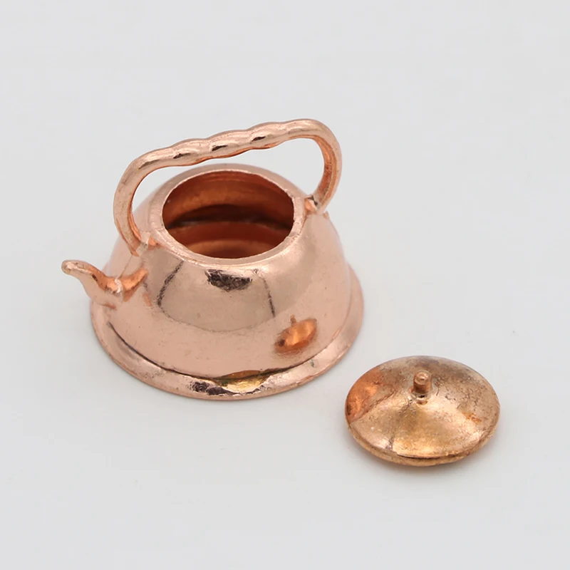 3pcs/Set 1:12 Scale Dollhouse Miniature Bronze Frying Pan Cooking Pot Kettle Cookware Kitchen Kit Dolls Accessories | Игрушки и хобби