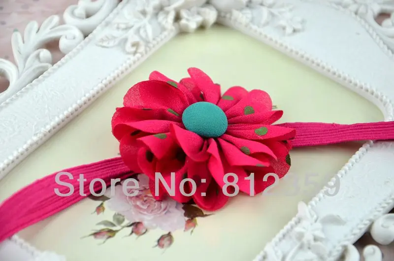 Младенцы ободки 6 см 8 цветов Colorful Dot цветок Девочка аксессуары для волос Hb1009 |