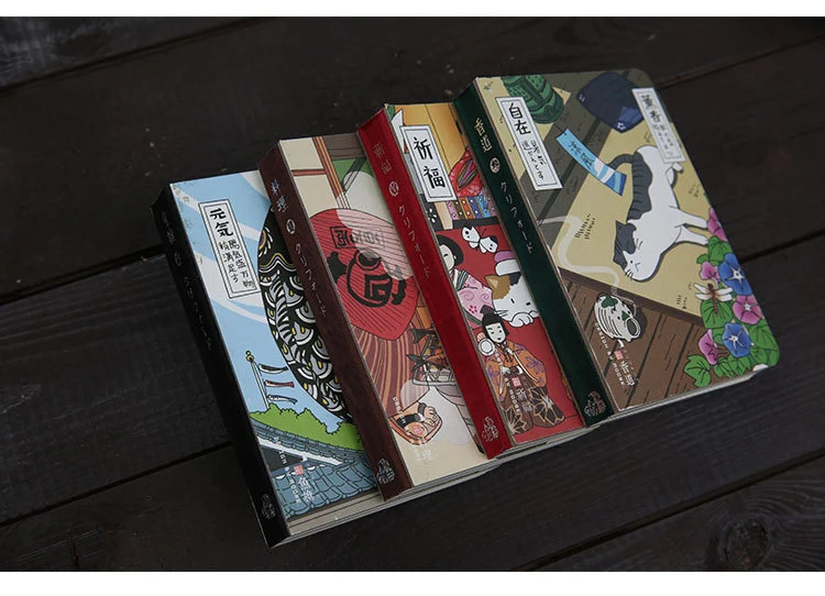 Cute Creative Japanese Cat Notebook Album Hardcover Sketchbook Stationery Planner Journal Daily Memo Notepad Agenda Book Student