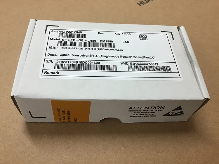 

HW S-SFP-GE-LH80-SM1550 волоконно-оптический модуль 1,25G-1550nm-80km-SM-ESFP SFP Gigabit 80KM1.25G 1550NM