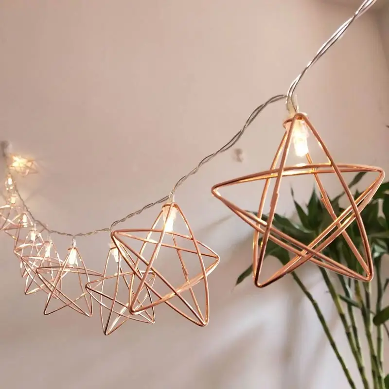 LED String Light Room Garden Lamp Yard Festival Christmas Geometry Decoration TN88