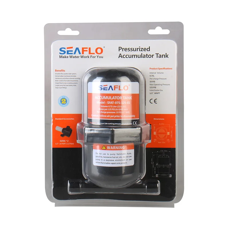 Морской Аккумулятор под давлением резервуар для лодки насос бак воды 1л |