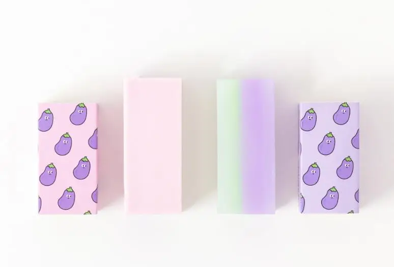 4 Pcs/set Cute Fresh Fruits Watermelon Pineapple Eggplant Rubbers Pencil Erasers For Kids Correction Gifts Korean Stationery