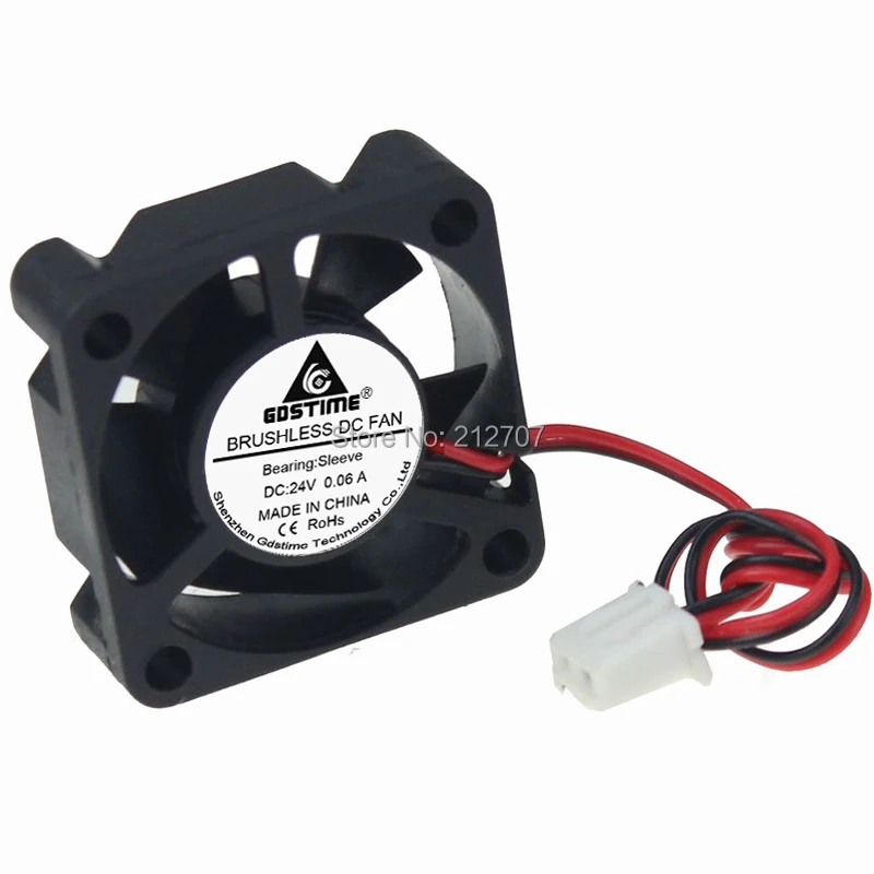 Вентилятор охлаждения Gdstime DC 24 V 10 шт. 30 мм 30x30x10 3010 s 3 см 2 pin|cooling fan 30mm|24v cooling fanfan 30mm |