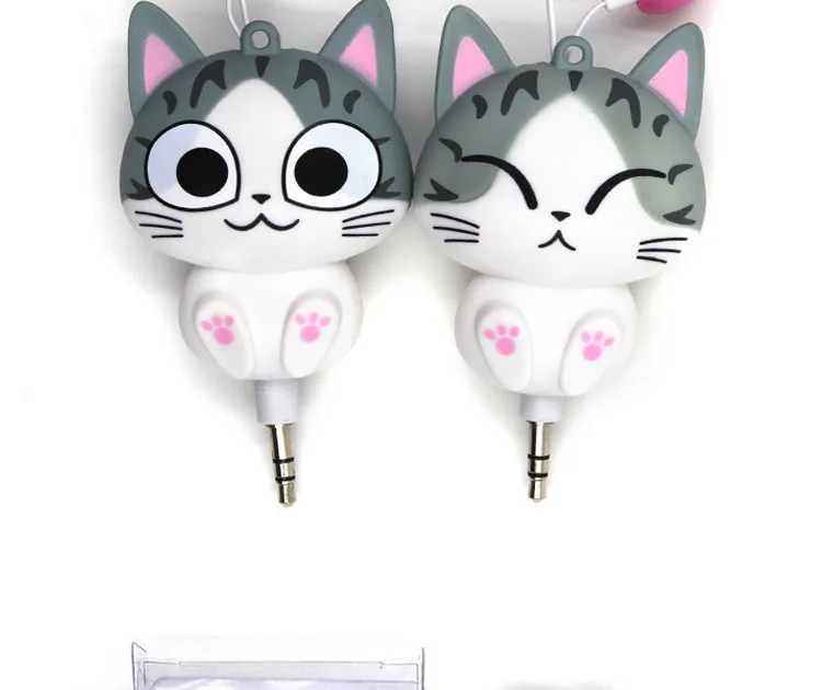 Лучшие подарки милые наушники с мультяшным сыром кошкой Автоматические