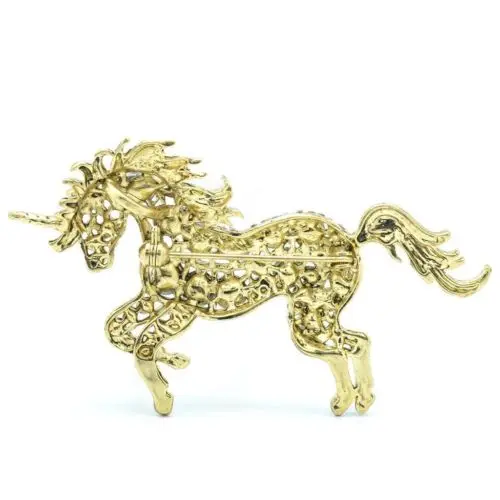 Винтажная коричневая брошь лошадь булавка кулон стразы кристаллы броши в виде