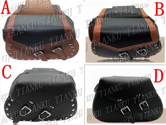 Новая Боковая Сумка из ПУ кожи седельные сумки для Kawasaki Vulcan Classic VN 400 VN500 VN800 900 1200 1500