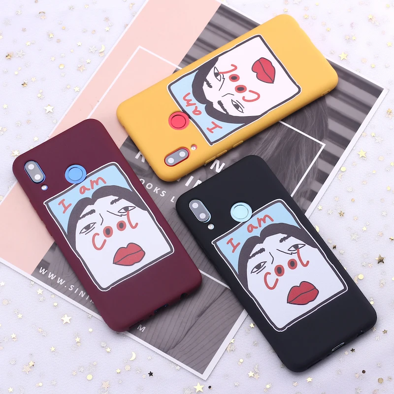 Силиконовый чехол для телефона Huawei Honor Mate 10 20 Nova P20 P30 P40 P Smart I AM COOL Girl Memes Candy|Бамперы|