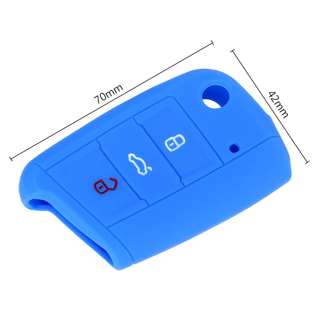 FORAUTO 3 кнопки силиконовый чехол для ключей Автомобильный Дистанционный Складной