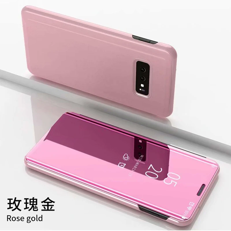 S10 Plus, умный зеркальный чехол для Samsung Galaxy S10e, кожаный флип-чехол с подставкой для Samsung Galaxy S10 5G S10+ чехол, Funda