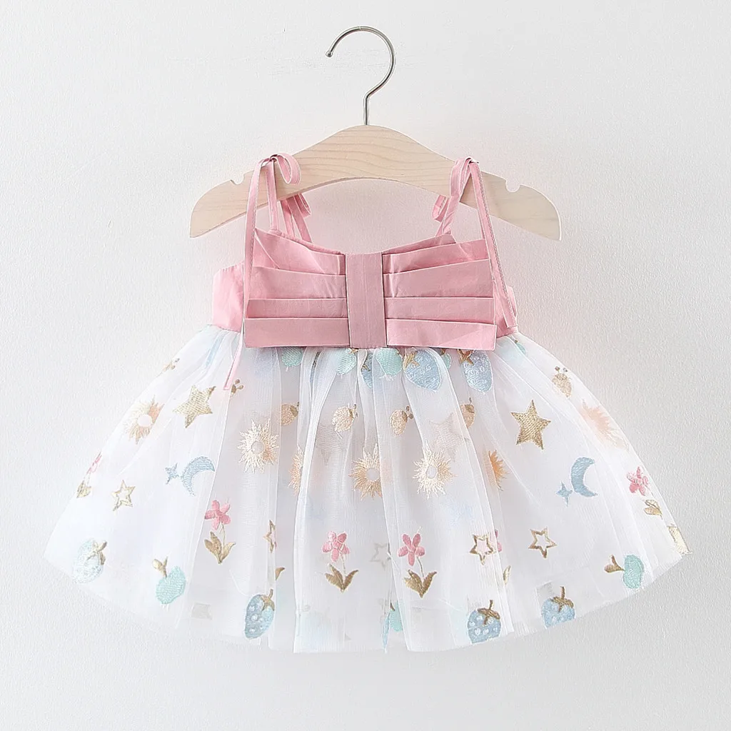 Платье для новорожденных девочек на день рождения летнее платье принцессы с