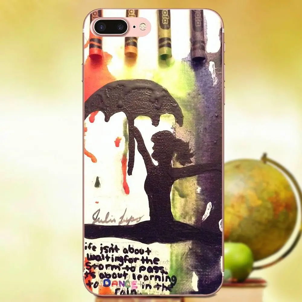 Life Quote Dance In The Rain мягкий чехол из ТПУ для Moto G G2 G3 G4 G5 HTC 530 626 628 630 816 820 One A9 M7 M8 M9 M10 E9 Plus