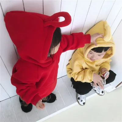 

Детский свитер, зима 2018, для мальчиков и девочек, мультяшная Милая антенна, детский бархатный плотный свитер, детские пуловеры, свитшот, топы