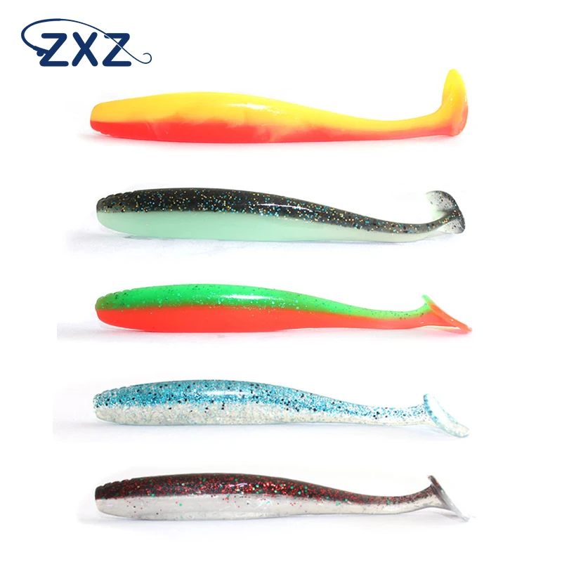 ZXZ рыболовные приманки 12 см с блестками Easy Shiner от мягкие воблеры для рыбалки