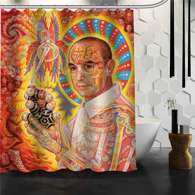 Custom Alex Grey Shower Curtain - Creative Polyester Home Shower Curtain image 6