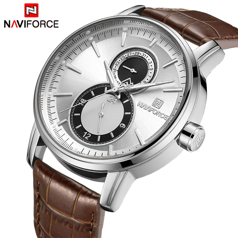 2018 NAVIFORCE Новые Простые аналоговые кварцевые часы мужские водонепроницаемые