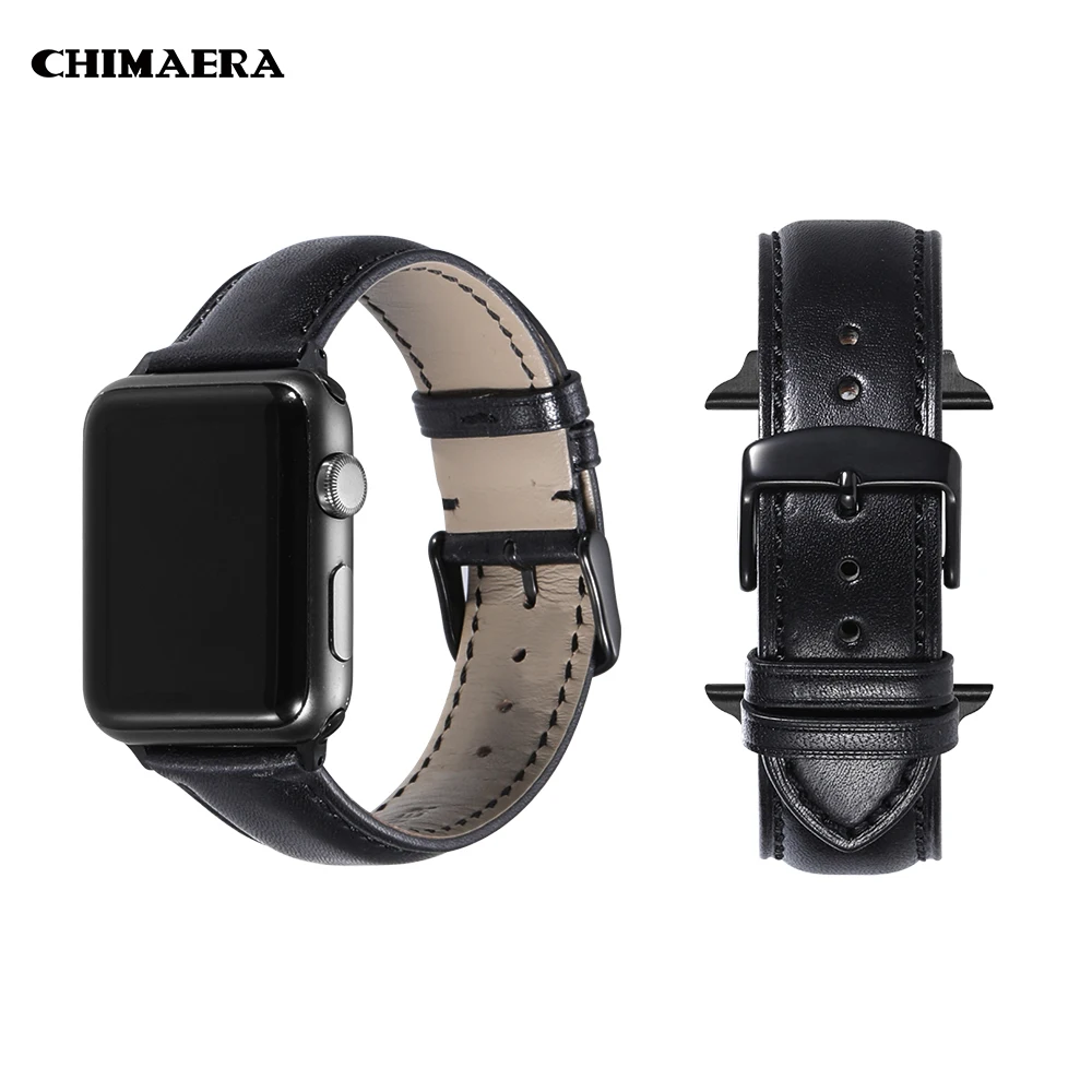 Ремешок из натуральной кожи для Apple Watch Series 4 3 2 1 38/40/42/44 мм|Ремешки часов| |