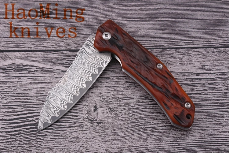 Портативный тактический складной нож для кемпинга высокое качество дамасское