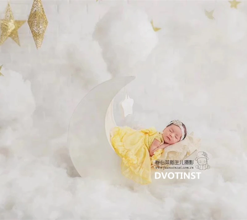 Dvotinst реквизит для фотосъемки новорожденных деревянная белая луна позирует