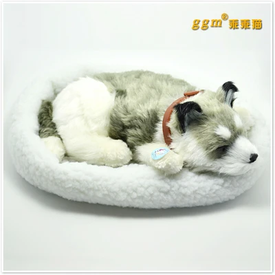 Модель Хаски из полиэтилена и пуха около 30x19 см|husky dog|breathing dogdecorative toys |