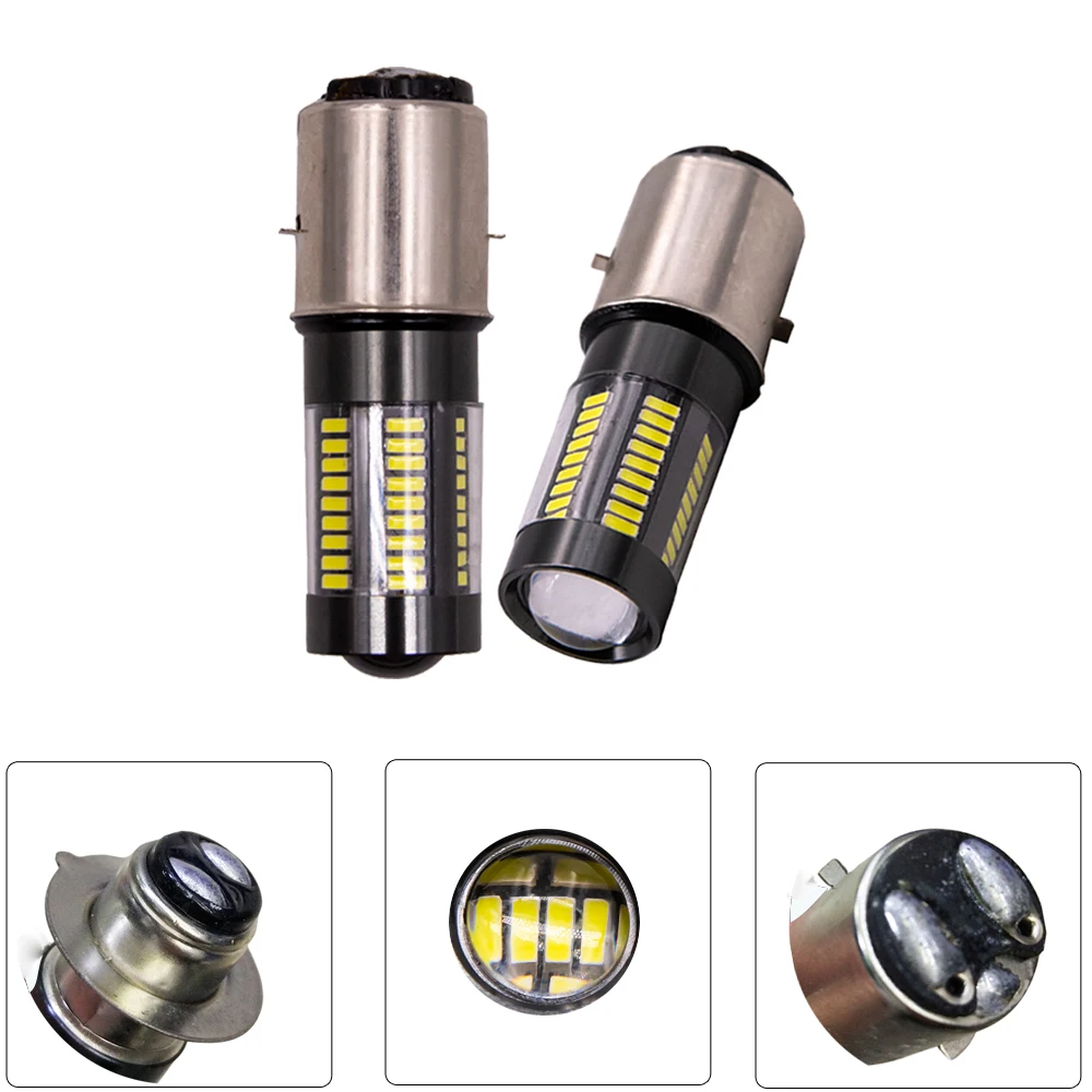 2 шт. H6 BA20D H6M P15D 4014 66SMD LED 990Lm фары для мотоцикла скутера автоцикла белый 9 28 в