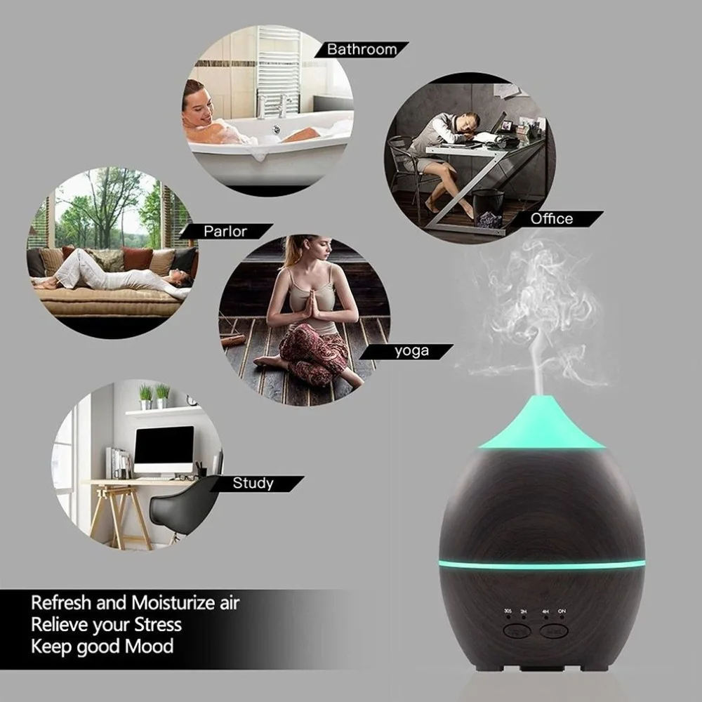 Aroma Essential Oil Diffuser Ultrasonic Cool Mist Humidifier Air Purifier | Бытовая техника