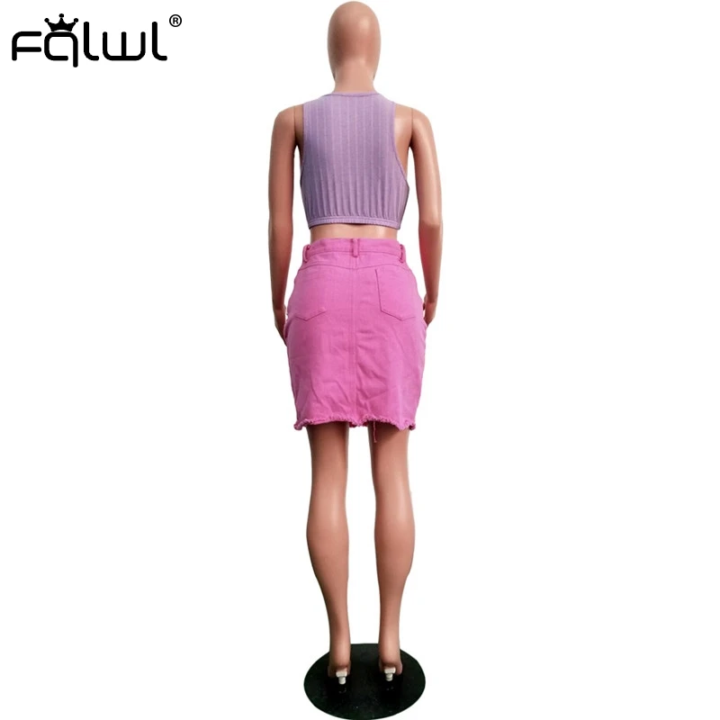 Женская джинсовая юбка карандаш FQLWL облегающая мини с высокой талией Короткая