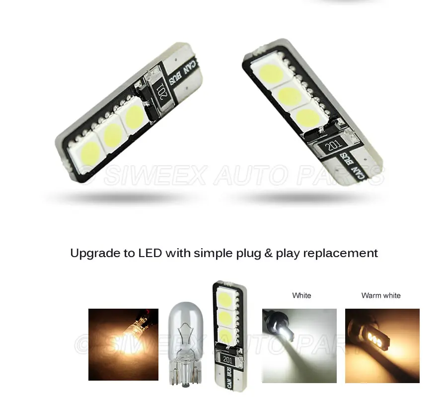 10x12 в лезвие 194 W5W T10 6 SMD светодиодный 5050 Canbus без ошибок автомобильные задние
