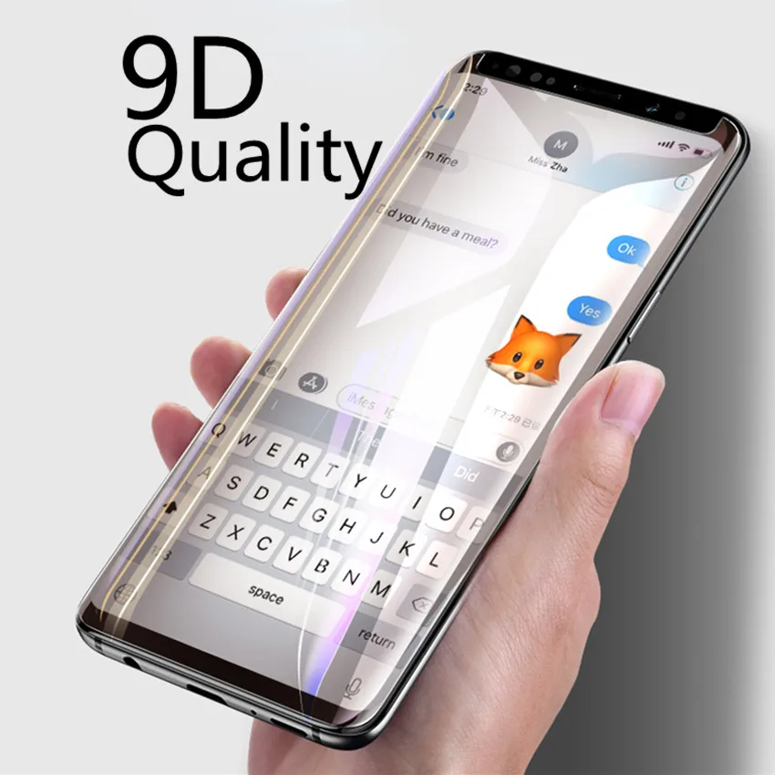 Закаленное Стекло для samsung Galaxy note 8 S6 S7 край S8 S9 плюс Экран протектор 9D с загнутыми краями на весь экран для samsung Galaxy note 9