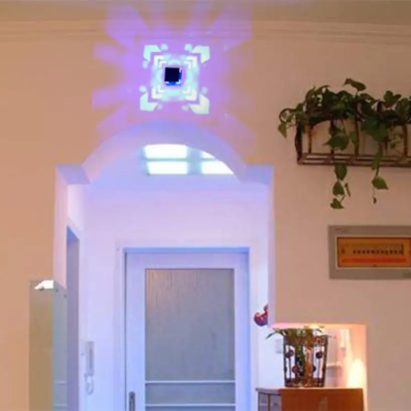 MUQGEW цветная RGB квадратная настенная лампа для установки поверхности