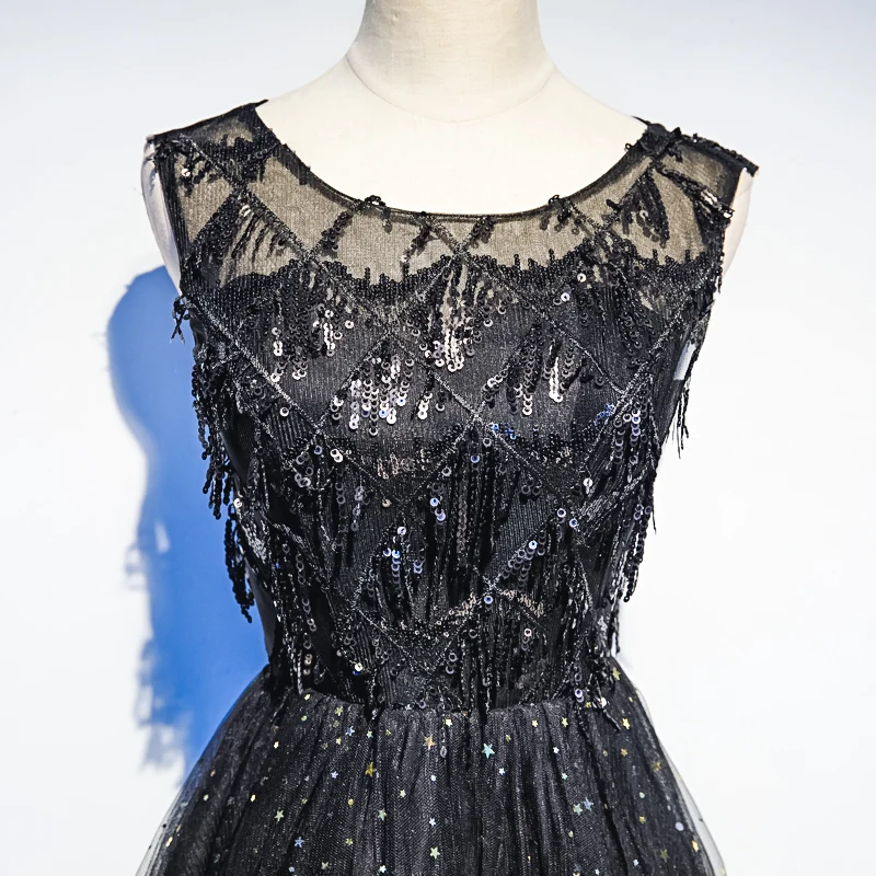 JANCEMBER 2019 последние легкие Роскошные вечерние платья эффект высокой шеи кружева