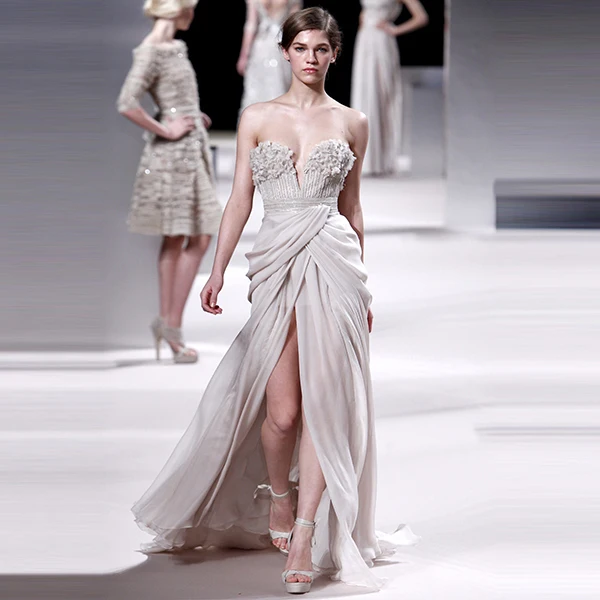 Elie saab elegant sexy tube top formal dress paragraph handmade evening customer service | Свадьбы и торжества