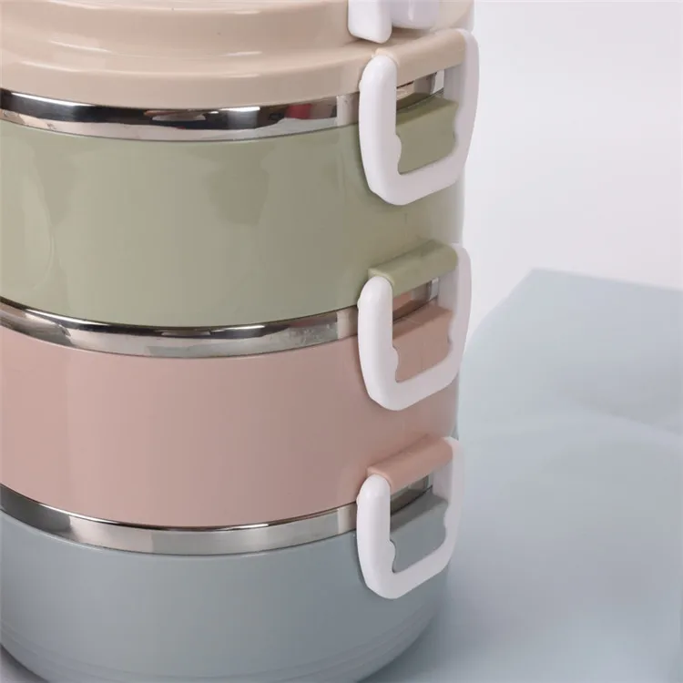 1/2/3 Layers Portable Lunch Box 304 Stainless Steel Lunch Boxes Tableware Bento Box for Kids Leak-Proof Thermos Food Container