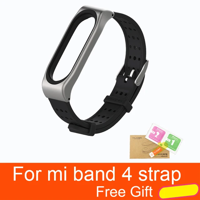 series4 Black silver Металлический ремешок mi jobs для Xiaomi mi Band 4 Безвинтовой браслет из нержавеющей стали Сменные аксессуары для mi Band 4 - Color: series4 Black silver