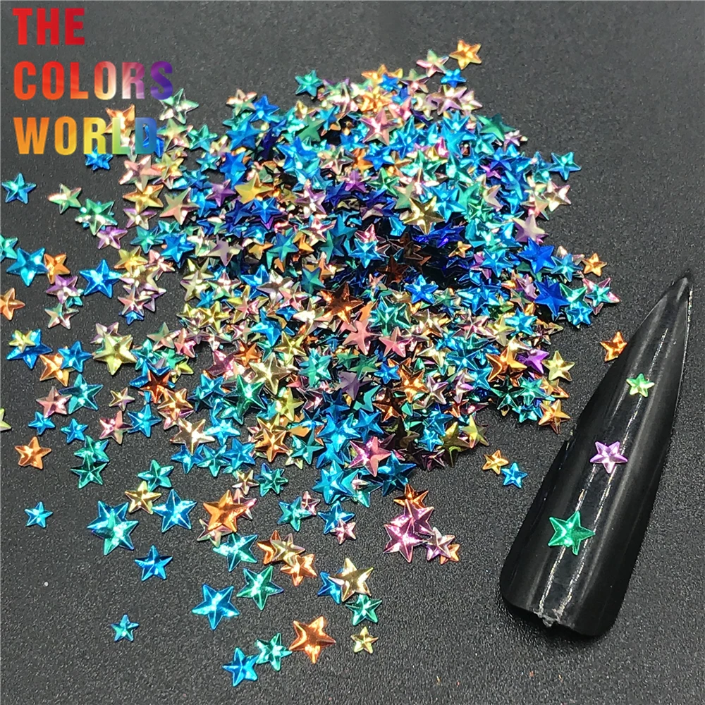 TCT-346 Chameleon 3D Star Stereoscopic Nail Glitter Nail Art Decoration Face Paint Tattoo Tumblers Crafts Festival Accessories