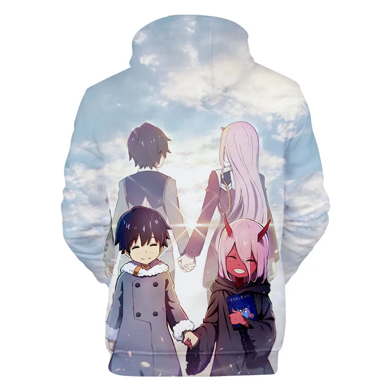 Darling In The Franxx 3D толстовки для мужчин и женщин Аниме Косплей толстовки пара пуловеры для поклонников Harajuku Толстовка Топ Zero Two