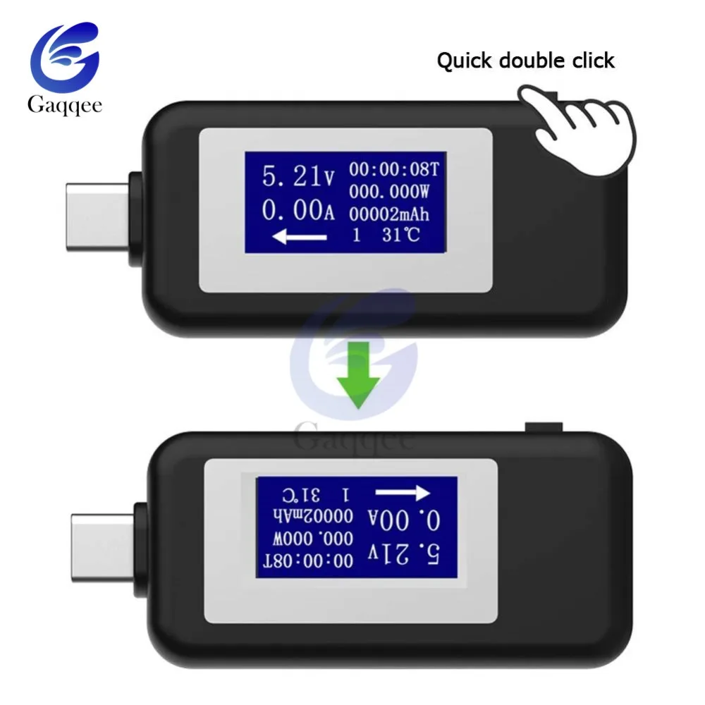 USB тестер Type C цифровой вольтметр постоянного тока стандартный измеритель