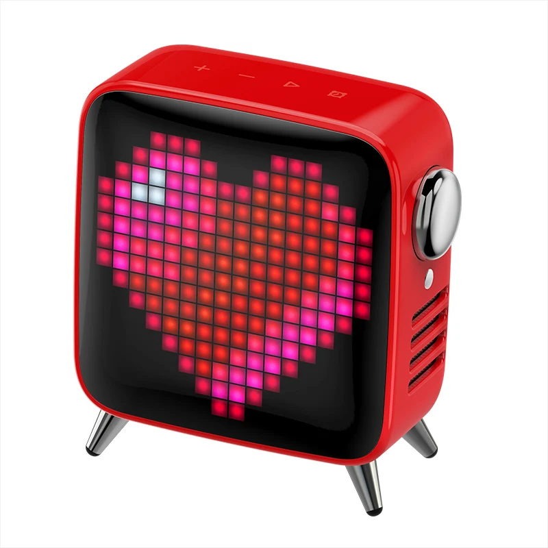 Красный Divoom Tivoo Max Pixel Art Bluetooth беспроводной динамик с 2,1 аудио системой 40 Вт Выход тяжелый бас приложение управление для IOS и Android - Цвет: Красный