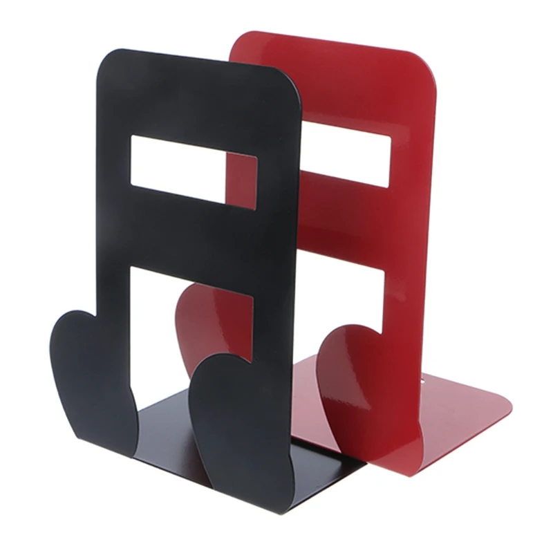 

Musical Note Metal Bookends Iron Support Holder Desk Stands For Books W15
