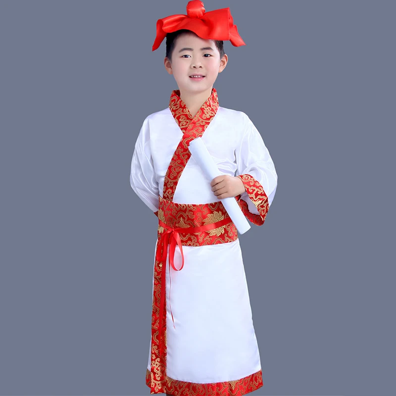 Одежда Hanfu для мальчиков и девочек традиционная китайская одежда фолк танцев