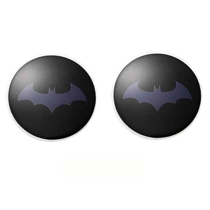 Grey bat 2 шт./компл. 65 мм автомобиль колесная Центральная наклейки креативный металлический подшипник ступицы колеса Кепки наклейки автомобильные брелки с логотипом крышка ступицы автомобиля аксессуары для укладки волос - Цвет: Grey bat