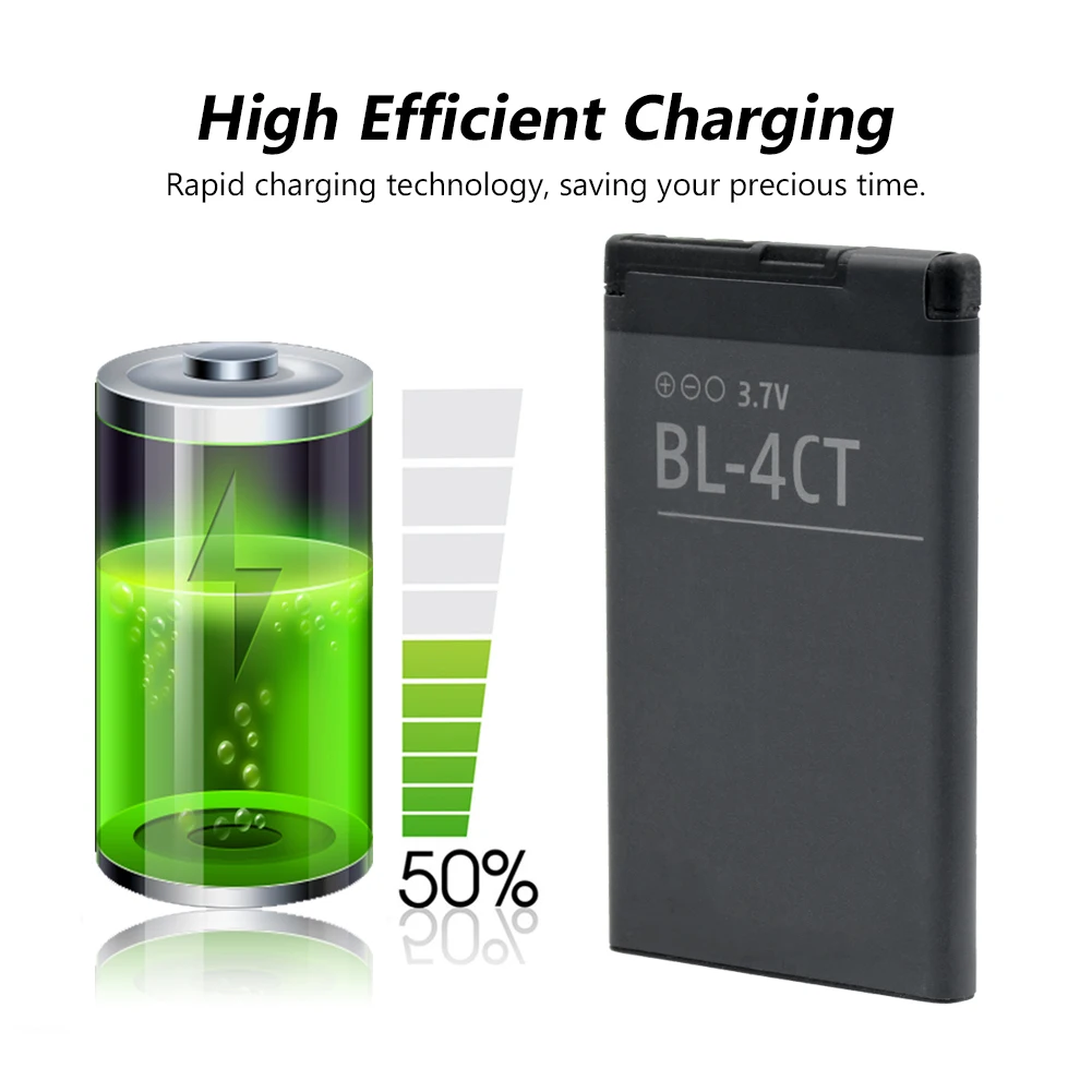 Аккумулятор для телефона BL 4CT NOKIA 5310 5630 X3 2720A 3720 5300XM 6730C 00 2720F BL4CT 860mAh сменный
