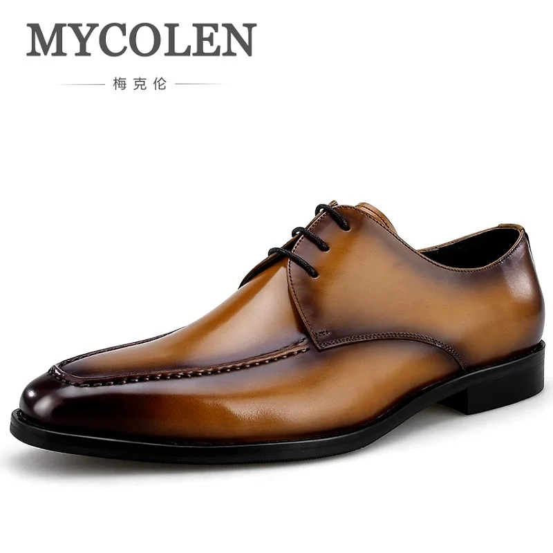MYCOLEN/2018 роскошные модные мужские туфли минималистичный дизайн повседневные
