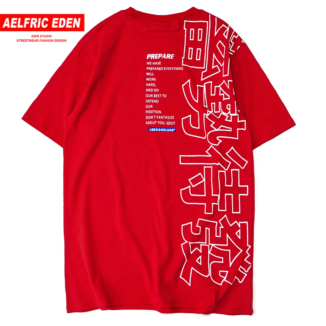 Мужская футболка с принтом aelfrec Eden уличная в стиле хип-хоп цвет красный черный 2019 |