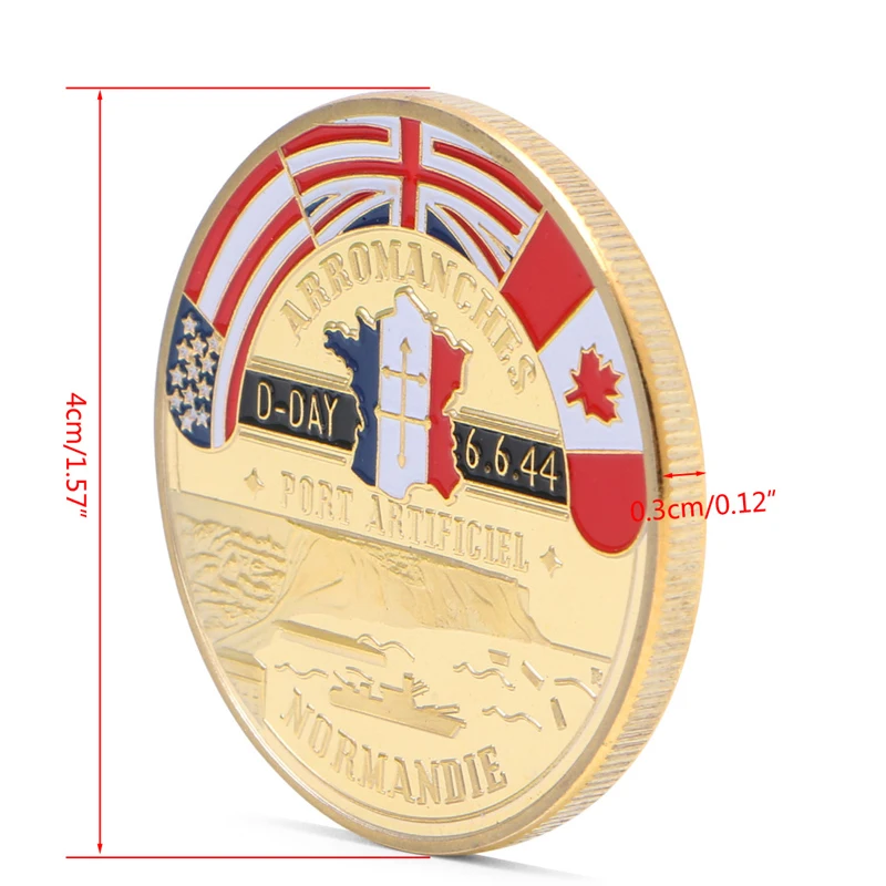 Золотая Нормандия арроманши Памятная коллекция монет Souvenir P101|coins collectibles|coin coinscoins